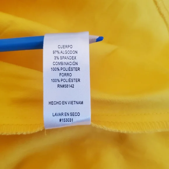 London style collection yellow A line belted dress Womens 16 NWT flare skirt - Picture 10 of 10